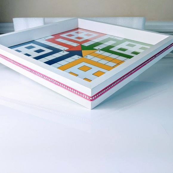 Ludo Board Game 16x16 inches with GLASS TOP